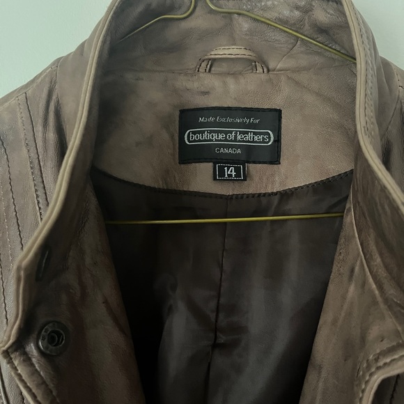 Leather snap button Jacket - Picture 2 of 2